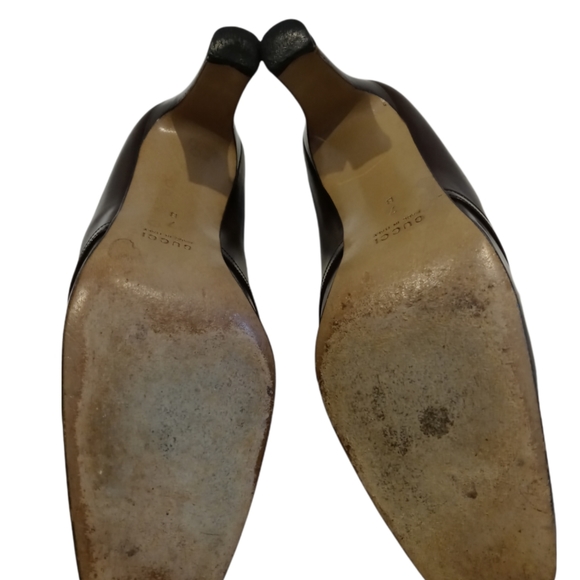Gucci Brown Leather Heels - Picture 7 of 10